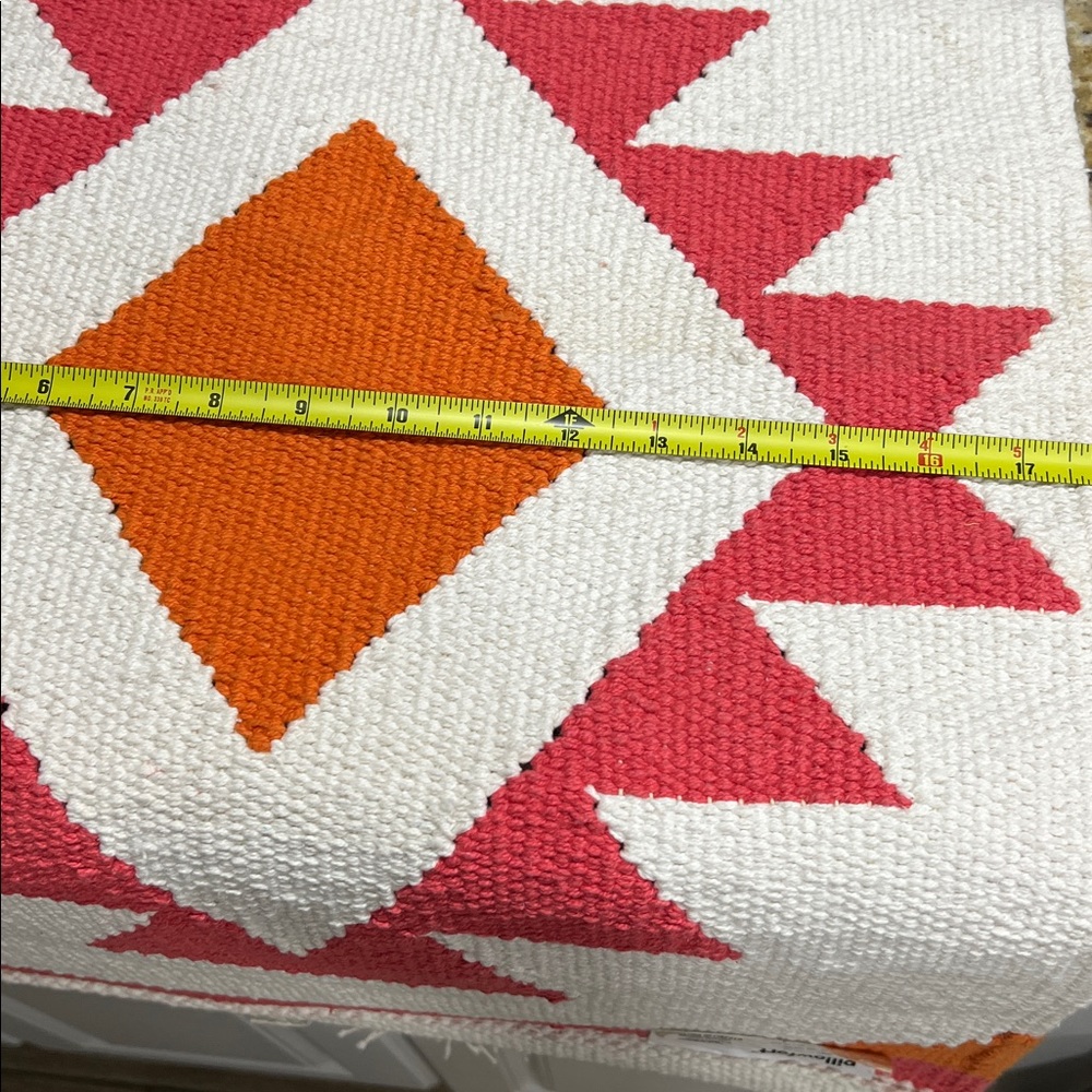 Woven Yarn Wall Hanging Orang/Pink/Off-White - Picture 7 of 8